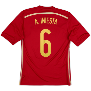Camiseta de local de España 2013-15 A.Iniesta #6 (S)