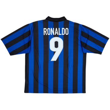 1998-99 Inter Milan Basic Home Shirt Ronaldo #9 - 9/10 - (XXL)