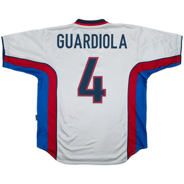 1999-01 Barcelona Away Shirt Guardiola #4 - 8/10 - (L)