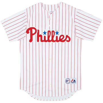 2006-08 Philadelphia Phillies Hamels #35 Majestic Home Jersey - 6/10 - (S)