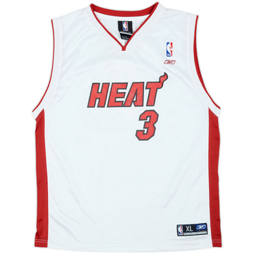 2003-06 Miami Heat Wade #3 Reebok Home Jersey - 9/10 - (XL.Boys)