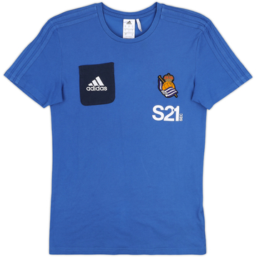 2013-14 Real Sociedad adidas Cotton Tee - 8/10 - (S)