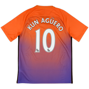 2016-17 Manchester City Third Shirt Kun Aguero #10 - 10/10 - (M)