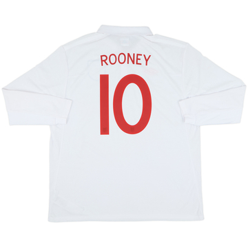 2009-10 England Home L/S Shirt Rooney #10 (XXL)