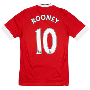 2015-16 Manchester United Home Shirt Rooney #10 - 7/10 - (XS)