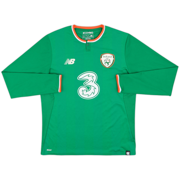 2017-18 Ireland Home L/S Shirt - 7/10 - (M)