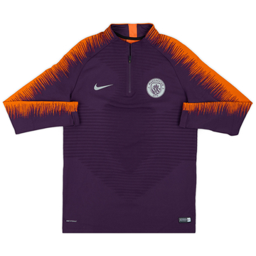 2018-19 Manchester City Player Issue Nike 1/4 Zip Training Top - 9/10 - (M)