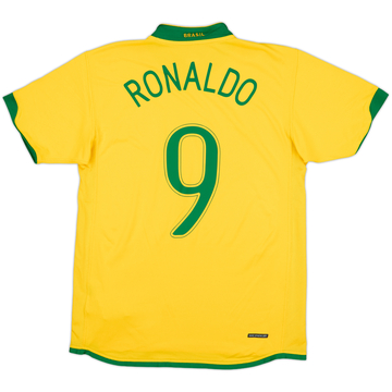 2006-08 Brazil Home Shirt Ronaldo #9 - 9/10 - (M)