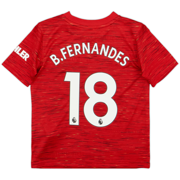 2020-21 Manchester United Home Shirt B.Fernandes #18 - 9/10 - (7-8 Years)