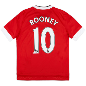 2015-16 Manchester United Home Shirt Rooney #10 - 8/10 - (L.Boys)