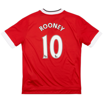 2015-16 Manchester United Home Shirt Rooney #10 - 9/10 - (M.Boys)