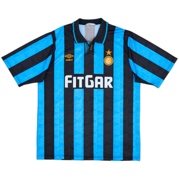 1991-92 Inter Milan Home Shirt - 8/10 - (XL)