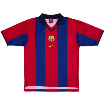 2000-01 Barcelona Basic Home Shirt - 7/10 - (XL.Boys)