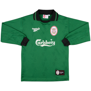 1996-97 Liverpool GK L/S Shirt - 9/10 - (XL.Boys)