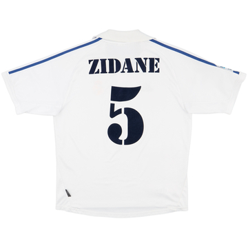 2001 Real Madrid Home Shirt Zidane #5 - 6/10 - (L)