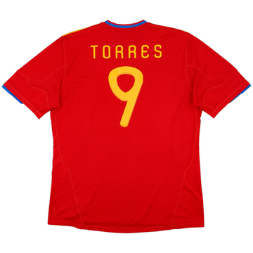 2009-10 Spain Home Shirt Torres #9 - 7/10 - (XXL)
