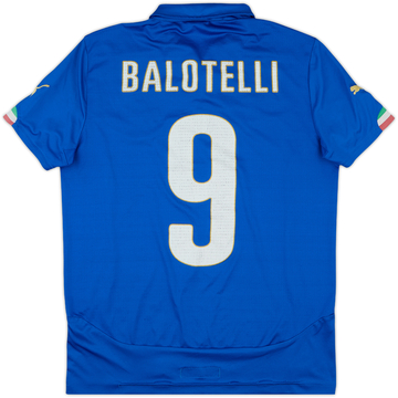 2014-15 Italy Home Shirt Balotelli #9 - 8/10 - (XS)