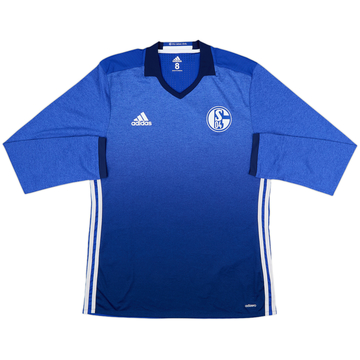 2016-18 Schalke Player Issue Home L/S Shirt - 10/10 - (L)