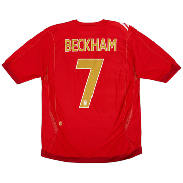 2006-08 England Away Shirt Beckham #7 - 7/10 - (L)