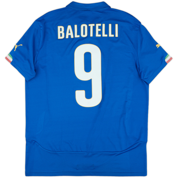 2014-15 Italy Home Shirt Balotelli #9 - 8/10 - (XS)