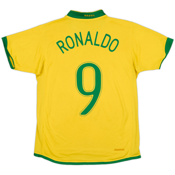 2006-08 Brazil Home Shirt Ronaldo #9 - 6/10 - (M)