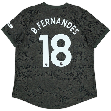 2020-21 Manchester United Away Shirt B.Fernandes #18 - 10/10 - (Women's XL)