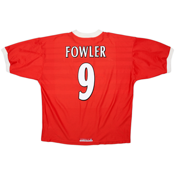 1998-00 Liverpool Home Shirt Fowler #9 - 6/10 - (XL)