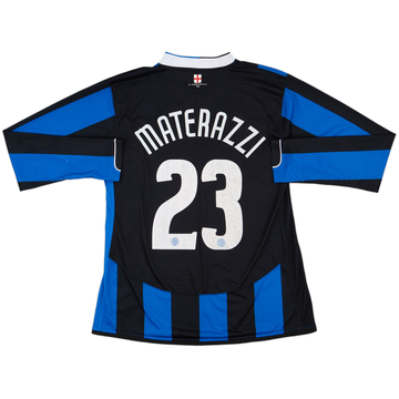 2006-07 Inter Milan Player Issue Home L/S Shirt Materazzi #23 - 7/10 - (XL)