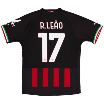 2022-23 AC Milan Authentic Home Shirt R.Leao #17 - 9/10 - (M)
