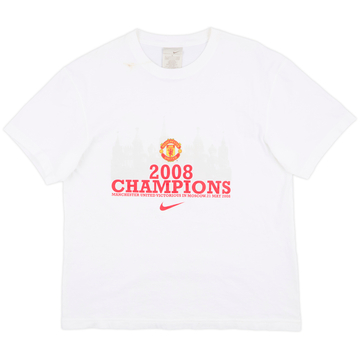 2008-09 Manchester United Nike '2008 Champions' Cotton Tee - 5/10 - (L)