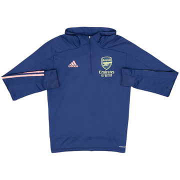 2020-21 Arsenal adidas 1/4 Zip Hooded Training Top - 7/10 - (M)