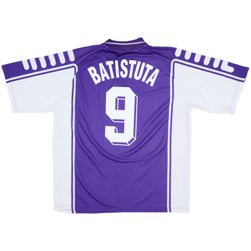 1999-00 Fiorentina Home Shirt Batistuta #9 - 8/10 - (XL)