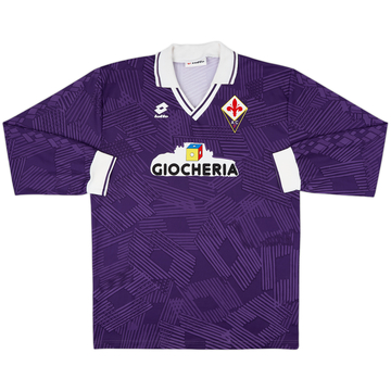 1991-92 Fiorentina Home L/S Shirt - 8/10 - (M)