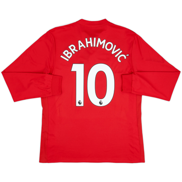 2017-18 Manchester United Home L/S Shirt Ibrahimovic #10 - 10/10 - (L)