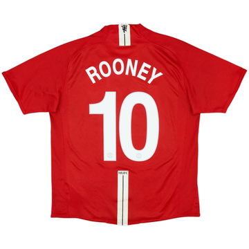 2007-09 Manchester United Home Shirt Rooney #10 - 6/10 - (L)