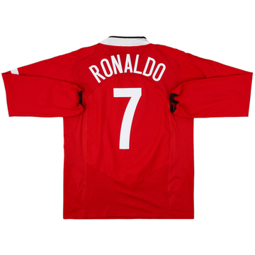 2004-06 Manchester United Home L/S Shirt Ronaldo #7 - 7/10 - (L)
