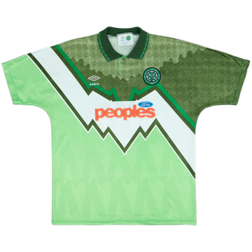 1991-92 Celtic Away Shirt - 8/10 - (XL)
