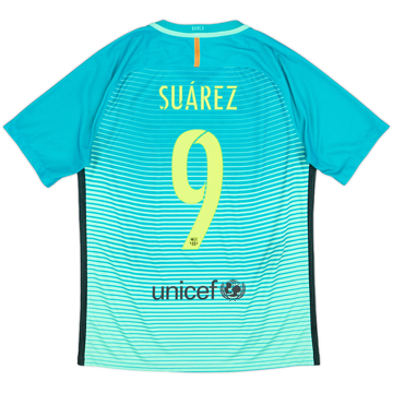 2016-17 Barcelona Third Shirt Suarez #9 - 7/10 - (M)