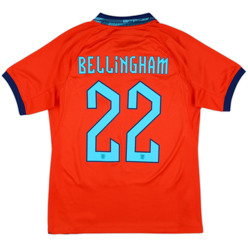 2022-23 England Away Shirt Bellingham #22 - 8/10 - (S)