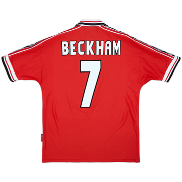 1998-00 Manchester United Home Shirt Beckham #7 - 8/10 - (M)