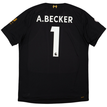 2019-20 Liverpool GK S/S Shirt A.Becker #1 - 6/10 - (L)