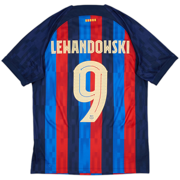 2022-23 Barcelona Home Shirt Lewandowski #9 - 9/10 - (M)