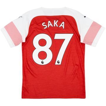 2018-19 Arsenal Home Shirt Saka #87 - 7/10 - (S)