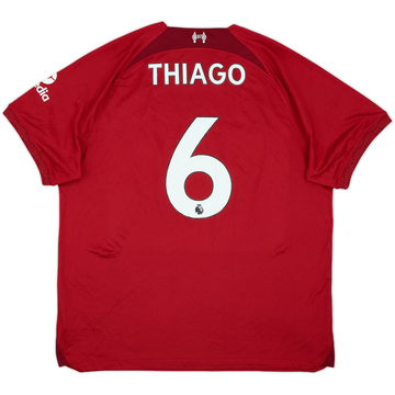 2022-23 Liverpool Home Shirt Thiago #6 - 8/10 - (XL)