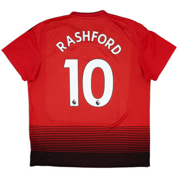 2018-19 Manchester United Home Shirt Rashford #10 - 7/10 - (XL)