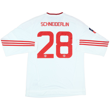 2015-16 Manchester United Away L/S Shirt Schneiderlin #28 (L)