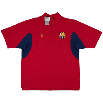 2000-01 Barcelona Nike 1/4 Zip Polo Shirt (XL)