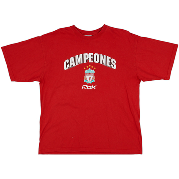 2005-06 Liverpool Reebok &#039;Campeones&#039; Cotton Tee - 8/10 - (L)