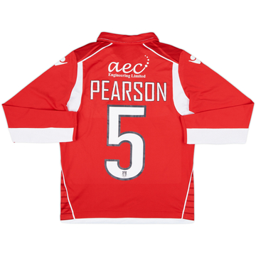 2017-18 Wrexham Home L/S Shirt Pearson #5 - 7/10 - (XS)