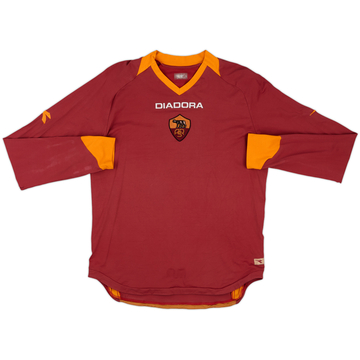 2006-07 Roma Match Issue Home L/S Shirt #3